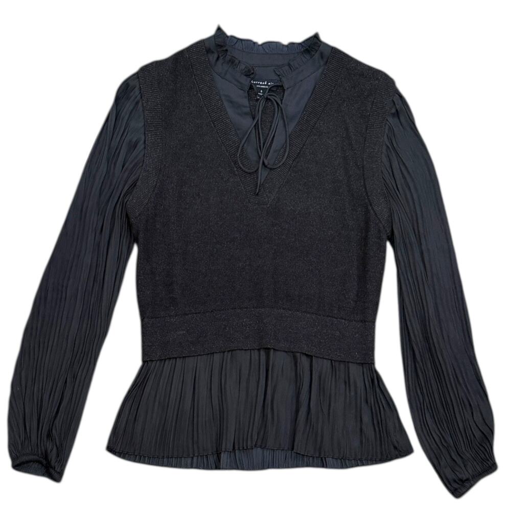 Anthropologie Current Air Academia Twofer Sweater